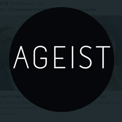 Logo of The Ageist on Ronnie Stangler mD media and events page regarding podcast by Dr. Stangler with David Stewart on SuperAge" Live Better, Engineer Your Health with Epigenetics